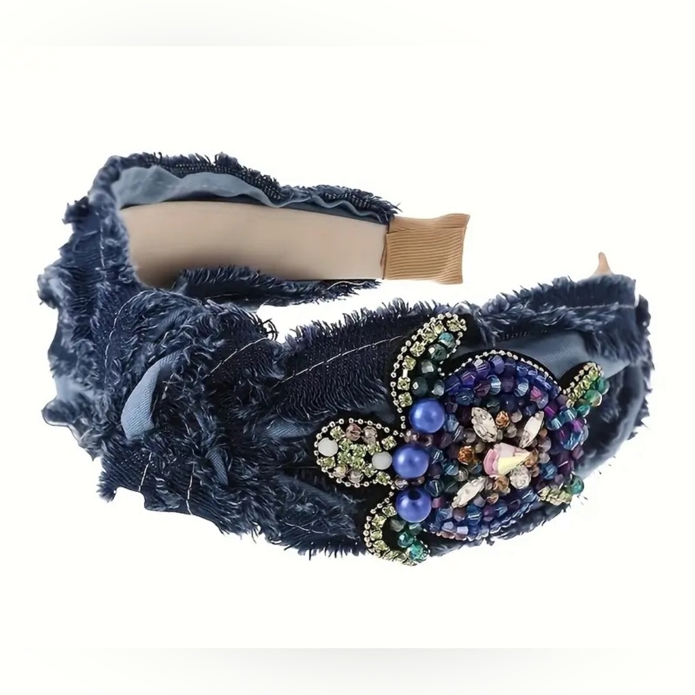 Embellished Blue Headband